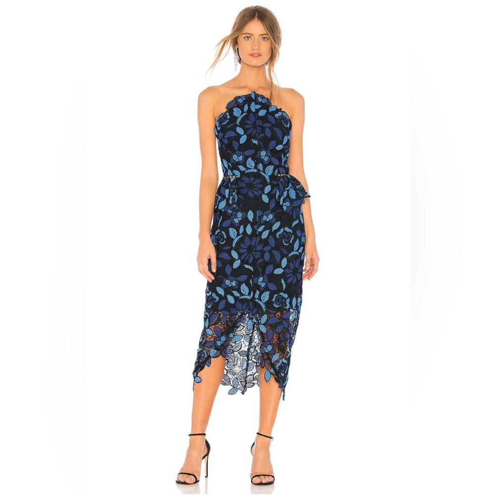 ELLIATT Times Dress in Multi Blue NWT